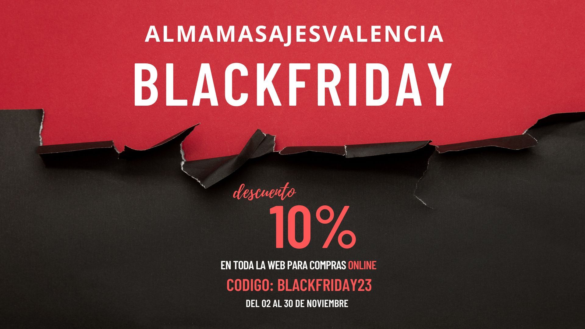 Rebajas de Black Friday: 10% de Descuento en Masajes en el Centro de Valencia