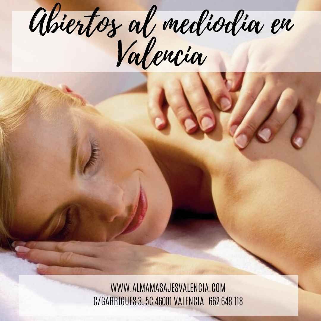 masajista abierto al medio dia en Valencia